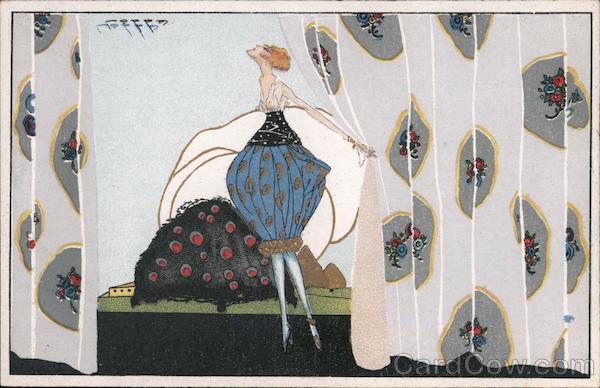 Deco Woman Alberto Coppa Artist Signed