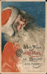 May Your Christmas Be Bright and Merry.- Picture of Santa Santa Claus John Winsch Postcard Postcard Postcard