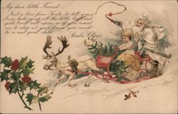 My dear little Friend: Just a line from Santa to Postcard