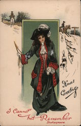 Xmas Greeting I Cannot but Remember Shakespeare Postcard