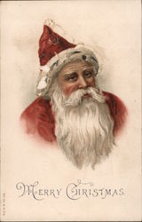 Merry Christmas - sad Santa Postcard