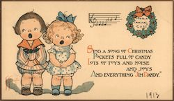 Children Song of Christmas Postcard