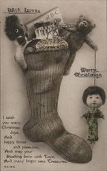 With Love Merry Christmas I wish you many Christmas Joys Postcard