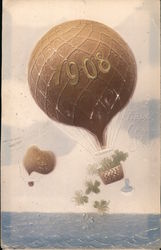 A Happy New Year - 1908 Postcard