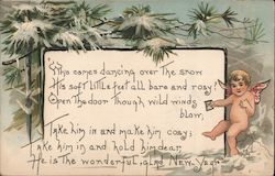 New Year Who comes dancing over the snow His soft Postcard