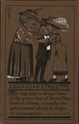 Leap-Year Etiquette The true lady is always "there" in Postcard