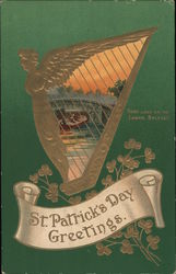 St. Partrick's Day Greeetings. Third Lach on the Lagan, Belfast. St. Patrick's Day Postcard Postcard Postcard
