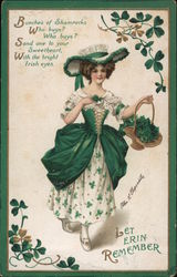 Bunches of Shamrocks Who buys? Who buys? Send one to Ellen Clapsaddle Postcard Postcard Postcard