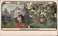 Trite Sayings Illutrated No. 13 "Sweet As A Peach." Fred C. Lounsbury Postcard Postcard Postcard