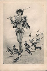 The Pied Piper Of Hamelin - Little Men Postcard