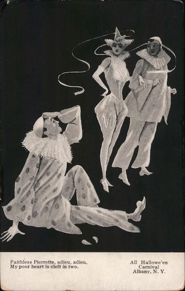Costumed Men Woman Faithless Pierrette, adieu, adieu, My poor heart Albany New York