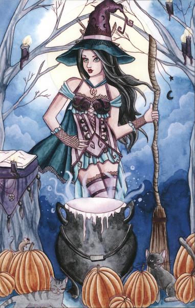 Sexy Young Witch, Morissa by Nikki Burnette Halloween