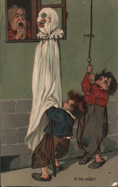 Kids Halloween Prank With Ghost At Window A late caller!