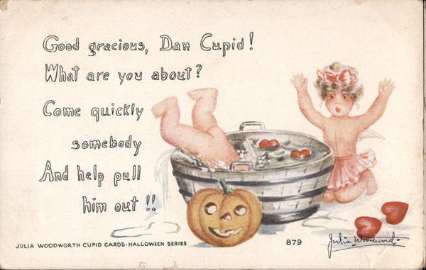 Cupids Playing in Bath of Apples Halloween