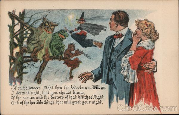 Man Comforting Frightened Woman at the Sight of Scary Creatures