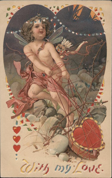 Cupid with Hearts Cut-Out HTL