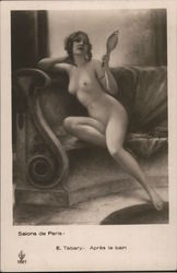 Salons de Paris Apres le bain Postcard