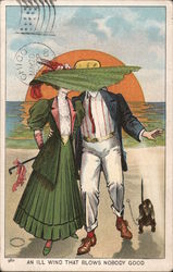 Couple Kissing on Beach Postcard