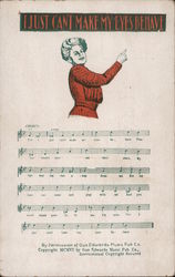 "I Just Can't Make My Eyes Behave" Music Postcard