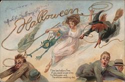 Halloween Witches, Goblins H-12 Postcard