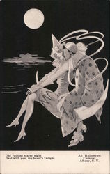 Perriot Kissing Woman Postcard