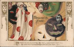 Hallowe'en Faces! Halloween Postcard Postcard Postcard
