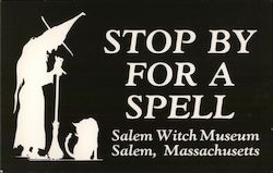Stop by for a Spell Salem, MA Halloween Postcard Postcard Postcard