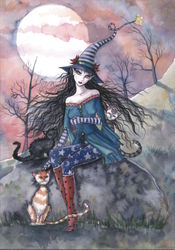 Sexy Young Witch Postcard