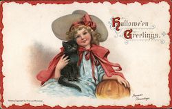 Hallowe'en Greetings. Halloween Postcard Postcard Postcard