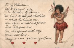 To my Valentine, The Filipino Cupid Is the color of Pecan Postcard