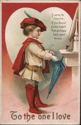 To the one I love- Child with Umbrella Children Postcard Postcard Postcard