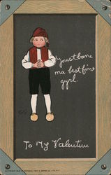 "Youst bane ma best fine gyrl" Postcard