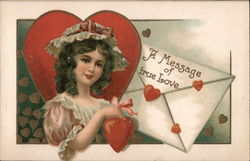 Woman Offers A Message of True Love Women Postcard Postcard Postcard
