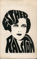 Esther Ralston Name in Image Postcard