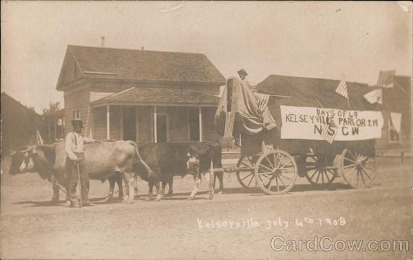 NSGW Parade Float Kelseyville July 4th, 1908 California