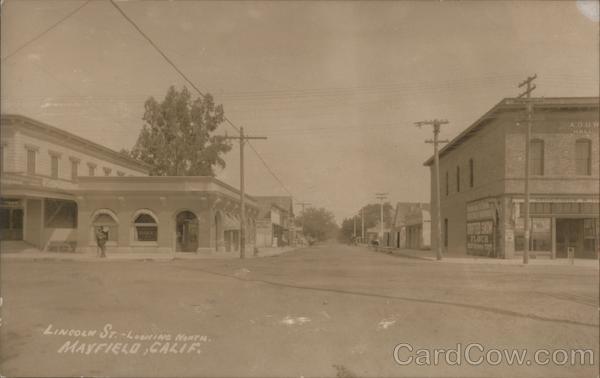 Lincoln Street Looking North Mayfield California