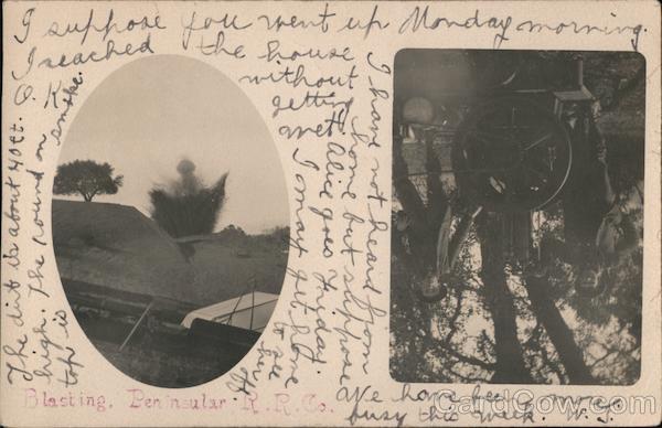 Blasting, Peninsular R.R.Co. Mayfield California