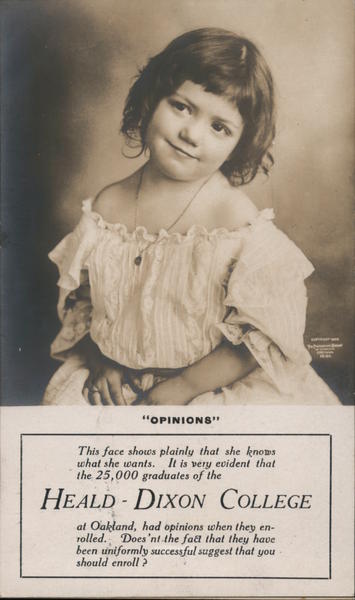 Advertisement for Heald-Dixon College Opinions Oakland California