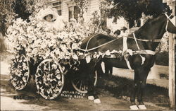 Mrs. H.H. Moke on Decorated Carriage, 1911 Postcard