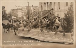 Admission Day Parade - Diamond Jubilee 1925 Postcard