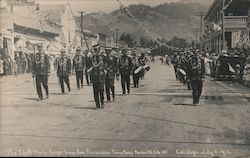 Twin Peaks Parlor NSGW Fife & Drum Corps, July 4, 1912 Calistoga, CA Postcard Postcard Postcard