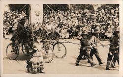Children, Bicycles Diamond Jubilee Parade Postcard