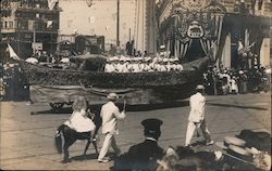 Parade Float Women in a Boat Postcard
