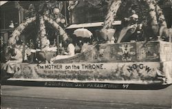 Admission Day Parade Float The Mother on the Throne NDGW Postcard