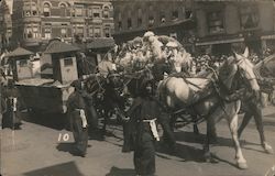 Horse Pulling a Float in a Parade Postcard