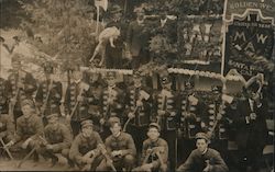 Modern Woodmen Forester Drill Team MWA with Axes Postcard