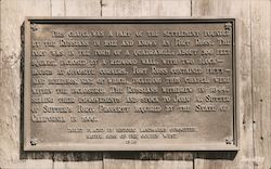 Fort Ross Chapel Plaque, N.S.G.W. 1928 Postcard