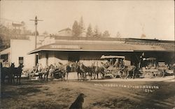 Mail Wagon and Stages Postcard