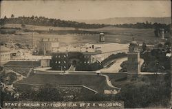 State Prison at Folsom Cal by E A Woodard Postcard