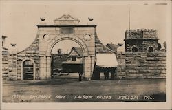 Entrance Gate, Folsom Prison California Postcard Postcard Postcard